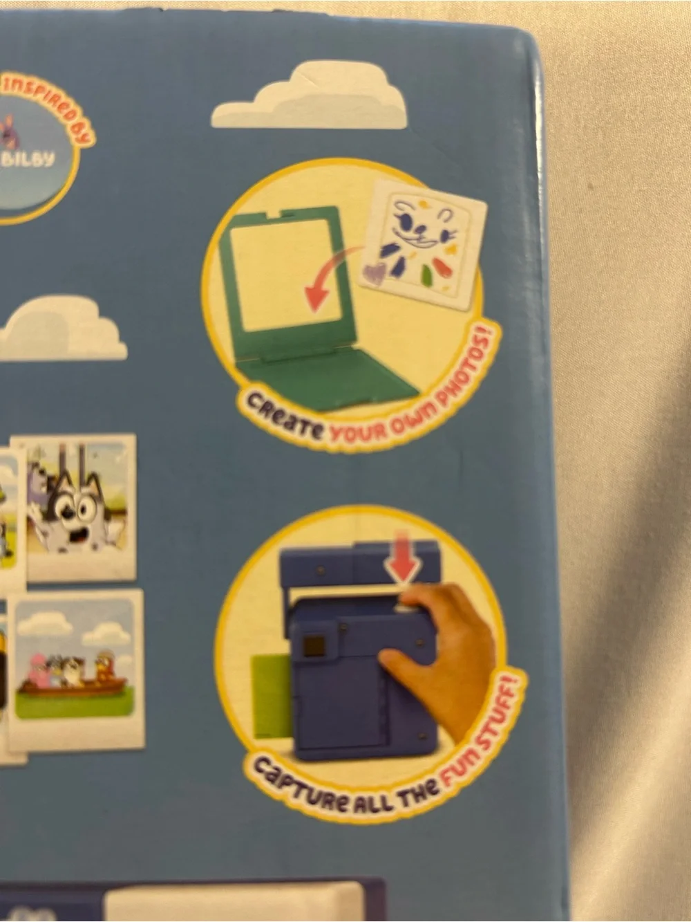 Bluey Chikit Chikit Camera Toy - Cream and Blue